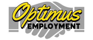 Optimus employment logo on white background